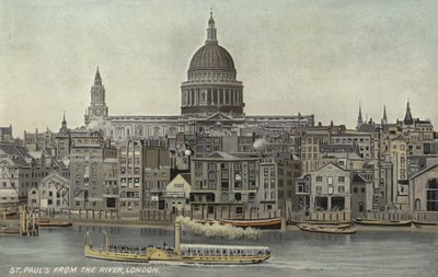 St Pauls a folyótól, London alkotó: English School