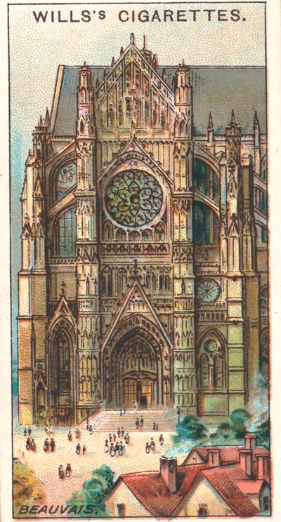 St Pierre katedrális, Beauvais (színes litográfia) alkotó: English School