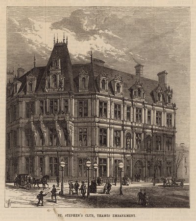 St Stephens Club, Thames Embankment alkotó: English School