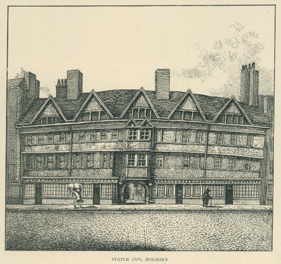 Staple Inn, Holborn (litográfia) alkotó: English School