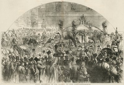 Őfelsége állami felvonulása a parlament megnyitására alkotó: English School