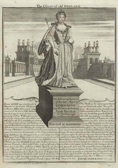 Anne, Nagy-Britannia királynőjének szobra alkotó: English School