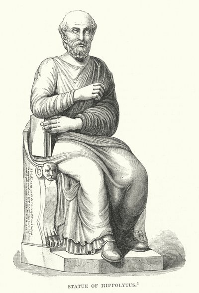 Hippolytus szobra (metszet) alkotó: English School