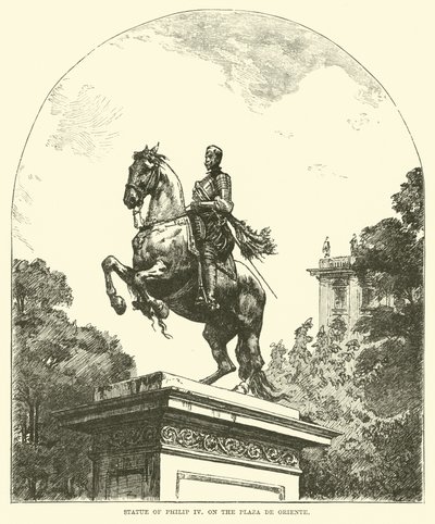 IV. Fülöp szobra a Plaza de Oriente téren alkotó: English School