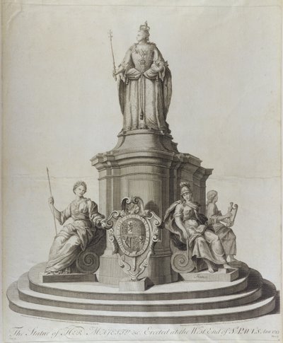 Anna királynő szobra (1665-1714), 1713-ban jelent meg alkotó: English School