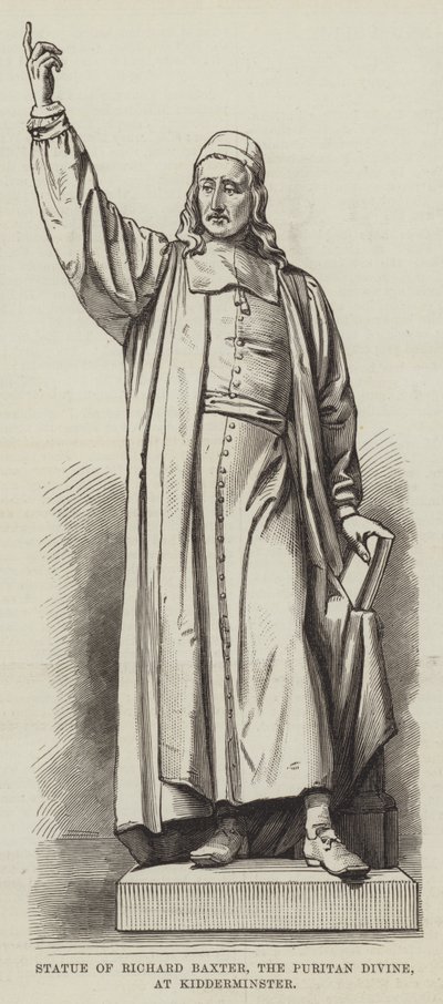 Richard Baxter, a puritán isteni szobor Kidderminsterben (metszet) alkotó: English School
