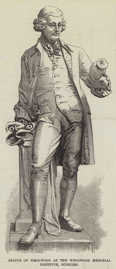 Wedgwood szobra a Wedgwood Memorial Institute-ban, Burslem (metszet) alkotó: English School