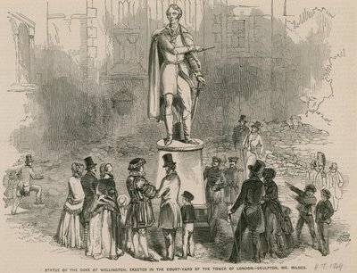 Wellington hercegének szobra, amelyet a londoni Tower udvarán állítottak fel alkotó: English School