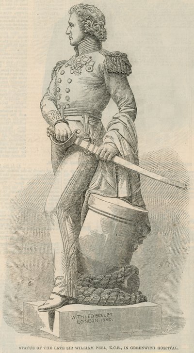 Néhai Sir William Peel szobra alkotó: English School