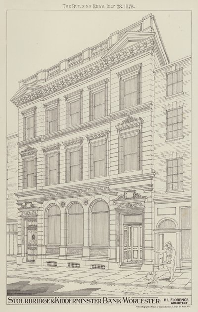 Stourbridge és Kidderminster Bank, Worcester (metszet) alkotó: English School