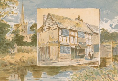 Stratford-on-Avon és Shakespeare háza a restaurálása előtt alkotó: English School