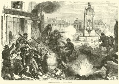 Utcai harcok Chateaudunban, 1870. október alkotó: English School