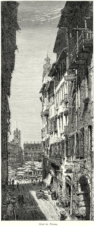 Veronai utca (metszet) alkotó: English School