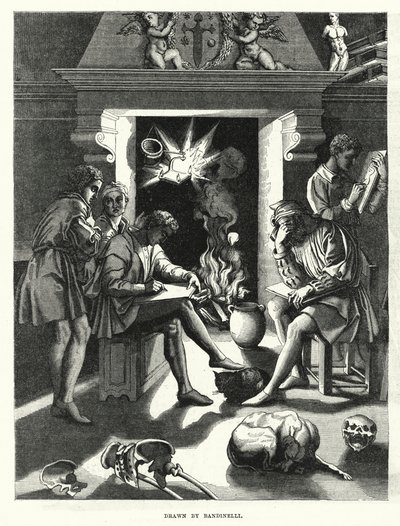 Baccio Bandinelli műterme a XVI. században (metszet) alkotó: English School