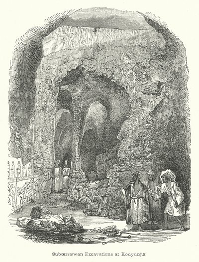 Földalatti ásatások Kouyunjikban (metszet) alkotó: English School