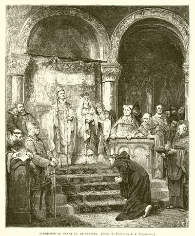 IV. Henrik benyújtása Canossában alkotó: English School