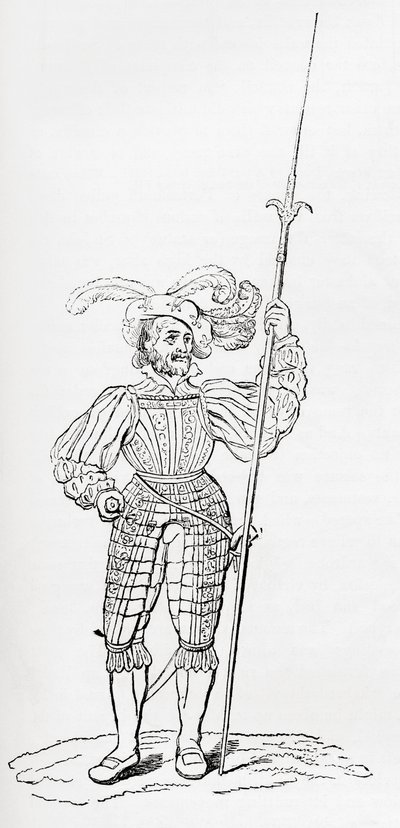 Bordázott és vésett páncélruha, a régi Angliából: A Pictorial Museum, pub. 1847 alkotó: English School