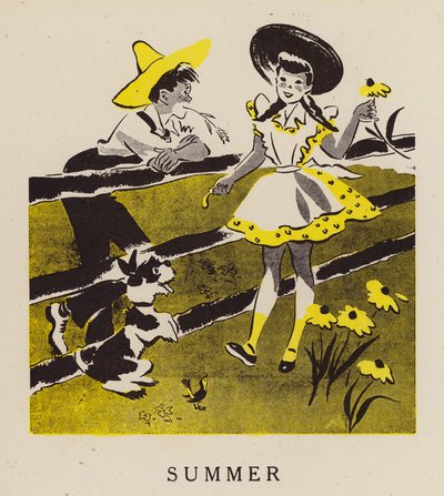 Nyár (színes litográfia) alkotó: English School