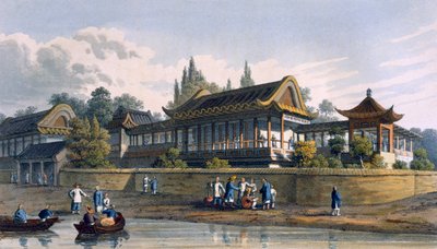 A császár nyári palotája Tien-Sing városával szemben, 1817 alkotó: English School