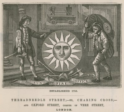 Sun Fire Office, Threadneedle Street, 60 Charing Cross és Oxford Street, London alkotó: English School