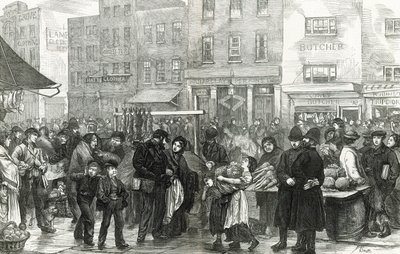 Vasárnap reggel a New Cutban, Lambeth alkotó: English School