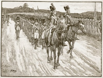 Lord Cornwallis feladása, York Town, 1781, illusztráció a Cassells Illustrated History of Englandből (szépia fotó) alkotó: English School
