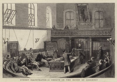 Sydney Illustrated, Debate in the House of Assembly (metszet) alkotó: English School