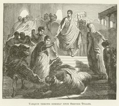Tarquin ráveti magát Servius Tulliusra alkotó: English School