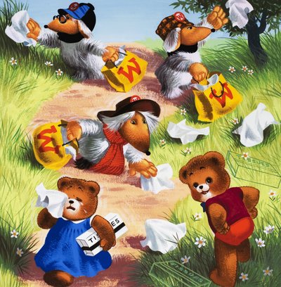 Teddy Bear (rejtett tárgyakkal) alkotó: English School