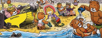 Teddy mackók a tengerparton alkotó: English School