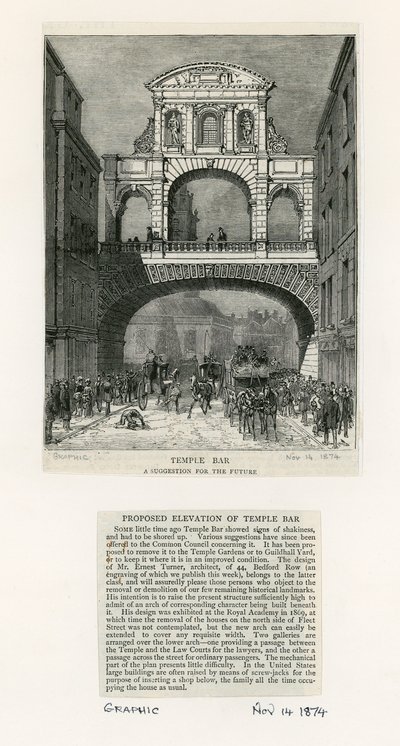 Temple Bar, London. Javaslat a jövőre nézve alkotó: English School