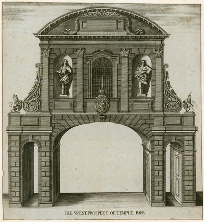 Temple Bar, London, The West Prospect alkotó: English School