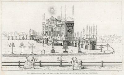 Templom az Aix la Chapelle-i béke tiszteletére 1749 alkotó: English School