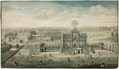 Templom az Aix la Chapelle-i béke tiszteletére 1749 alkotó: English School
