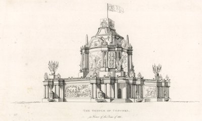 Concord temploma az 1814-es béke ünneplésére alkotó: English School