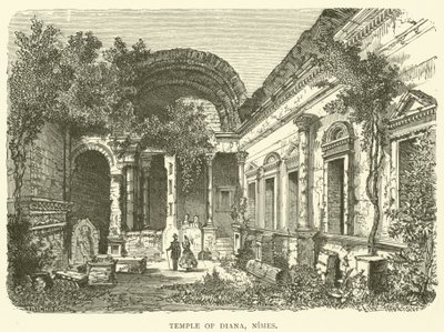 Diana temploma, Nimes (metszet) alkotó: English School