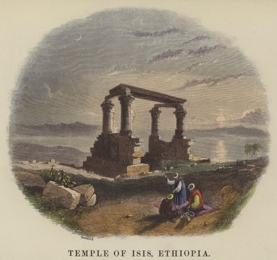Ízisz temploma, Etiópia (színes metszet) alkotó: English School