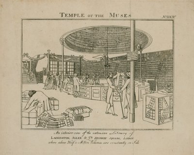 A múzsák temploma, Lackington Allen & Co, Finsbury Square alkotó: English School