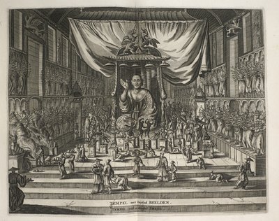 „Templom ezer képpel”, az „Atlas Japannensis”-ből, Arnoldus Montanus alkotó: English School