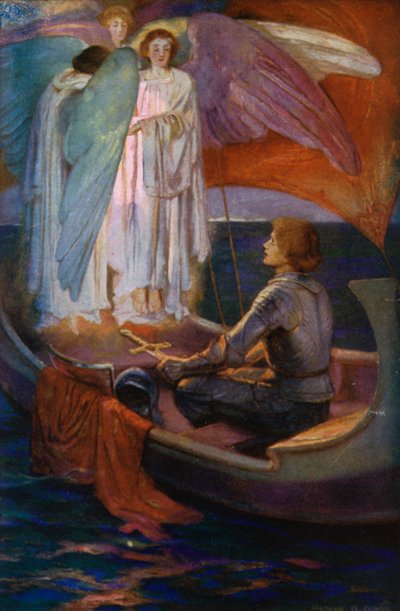 Tennyson-vers: Sir Galahad (színes litó) alkotó: English School