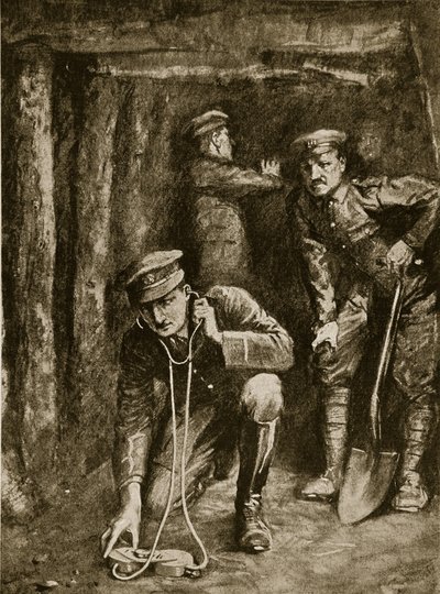 Feszült pillanat az árokbányászati műveletekben, 1914-1919 alkotó: English School