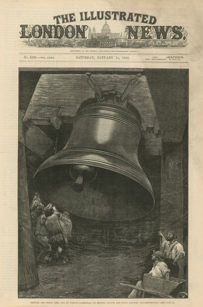 A Szent Pál-székesegyház nagyharangjának tesztelése alkotó: English School