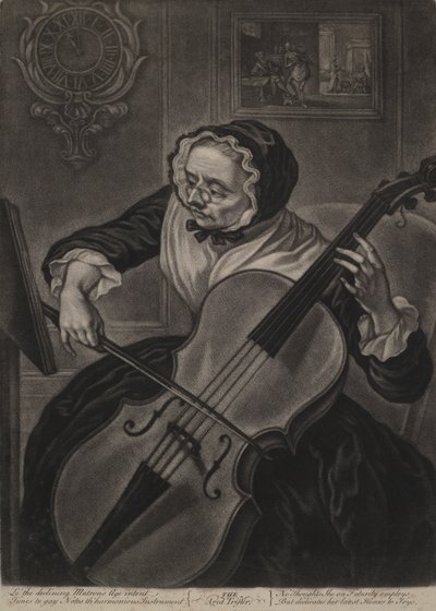 Az idős apróság, 1750 körül (mezzotint) alkotó: English School