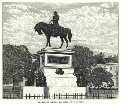 Albert Memorial, Charlotte Square (metszet) alkotó: English School