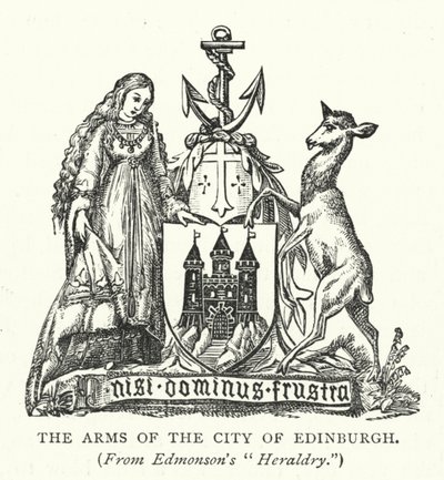 Edinburgh város karjai (metszet) alkotó: English School