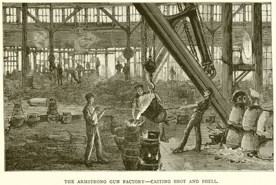 Az Armstrong fegyvergyár – lövés és lövedék öntése alkotó: English School