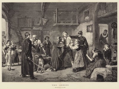 A letartóztatás (metszet) alkotó: English School