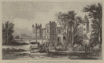Őfelsége érkezése a Drayton Manorba, Sir Robert Peel, Baronet székhelyére alkotó: English School