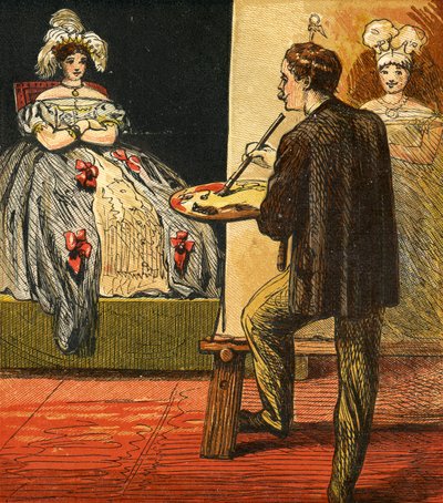 A művész portrét fest műtermében, 1867 alkotó: English School