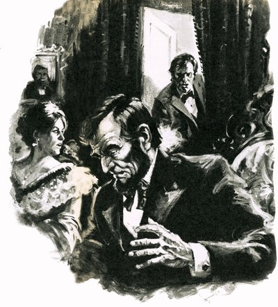 Abraham Lincoln meggyilkolása alkotó: English School